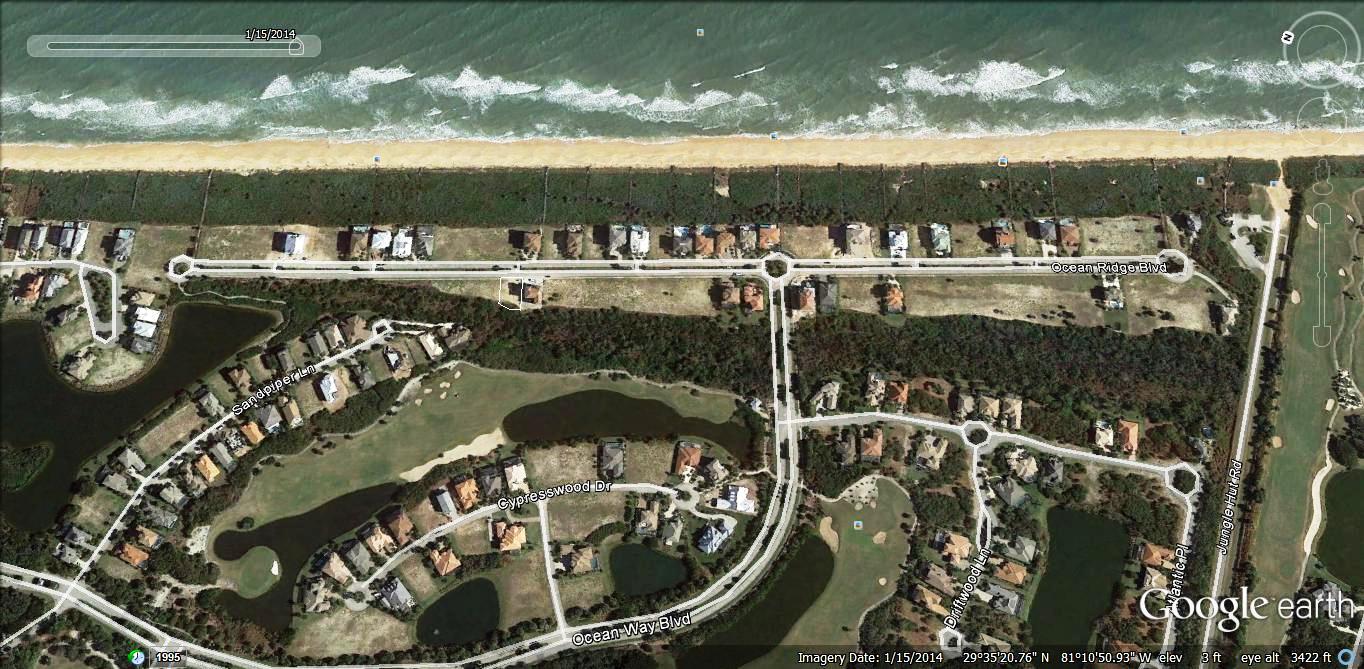 Ocean Ridge Blvd - Ocean Hammock 2014 Google Eaarth